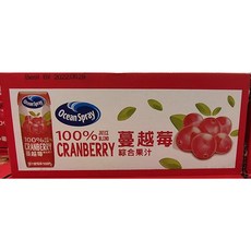 Ocean Spray 蔓越莓100%綜合果汁 250毫升*18入, 1個, 超取-一單只能一組-特價, 250毫升