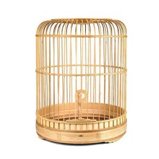 竹製鳥籠 透氣性強, 1個, 直徑33普通籠裸籠