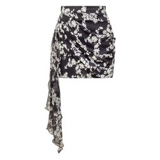 엘리자베타프랑키 플로럴 프린트 드레이프 미니 스커트