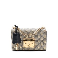 구찌 중고 2016-2026 Small GG Supreme Bee Padlock crossbody bag