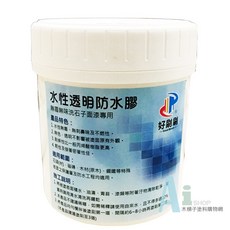 好唰唰 水性透明防水膠 漏水修補 無毒 無味 石頭 磁磚 洗石子 水泥特殊表面 防水面漆專用 400ML 1kg, 1個