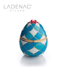 LADENAC 法貝熱彩蛋 淺藍菱格 香氛蠟燭, 1個