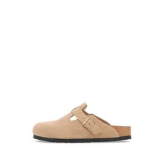 버켄스탁 보스턴 스웨이드 메탈 버클 슬립온