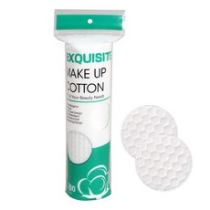 EXQUISITE MAKE UP COTTON 夾心圓形卸妝棉片, 1個, (大珍珠紋)英文裝