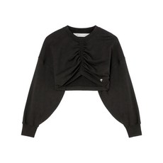 팜엔젤스 주름 디테일 크롭 스웨트셔츠