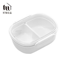 好物良品 保鮮分隔型便當餐盒 350ml - 外出便攜密封水果多功能收納盒 兒童野餐 輔食分格, 1個