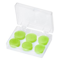 防水矽膠耳塞 柔軟舒適 有效保護聽力 游泳必備, 檸檬綠, 1個