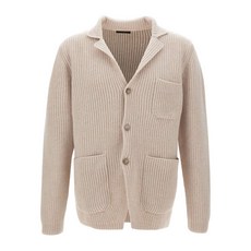 페이 울 패치 포켓 가디건