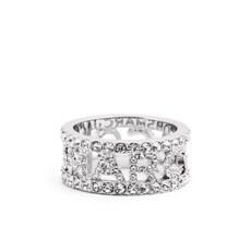 마크제이콥스 레터링 로고 크리스털 장식 링