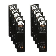 Pentel 飛龍 Ain 0.5mm 自動鉛筆筆芯(40入/筒)10筒/盒 書寫流暢、不易斷裂, 1個, C285-3B