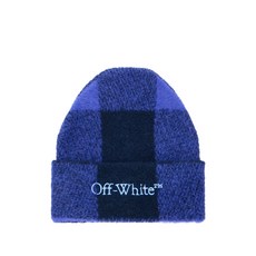 오프화이트 부키시 플레이드 로고 비니