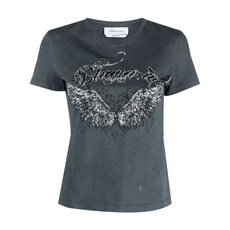 블루마린 로고 프린트 티셔츠