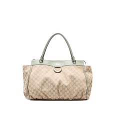 구찌 중고 2016-2025 GG 캔버스 애비 D 링 토트 백