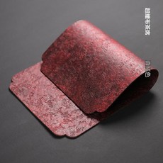 超纖布茶席桌布 桌旗茶墊 杯墊 日式防水乾泡茶巾, 真紅色, 1個, 小號 40*19cm