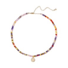 시드니에반 이블 아이 14K 옐로 골드 비즈 네크리스