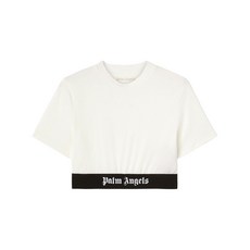 팜엔젤스 로고 언더밴드 코튼 크롭 탑