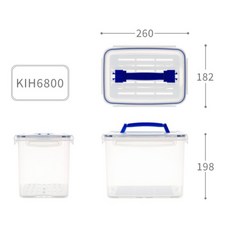 聯府 天廚手提型 可微波便當盒, 1個, KI-H6800 6.8L保鮮盒