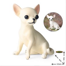 SPG 隨草憶境 仿真吉娃娃名犬狗狗小狗寵物動物模型,高品質畫工,兒童益智玩具, 1個, 單入