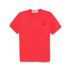 꼼데가르송플레이 하트 패치 티셔츠