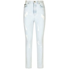 돌체앤가바나 그레이스 디스트레스드 스키니 진