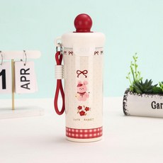 X CUP 可愛卡通黑貓保溫杯, 小粉兔650ML, 1個, 650ml