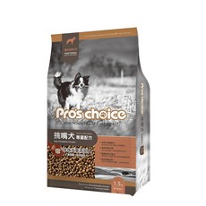 Pros choice 博士巧思 無穀機能犬糧 護膚亮毛 挑嘴犬 骨骼關節 熟齡專屬 羊肉地瓜 鮭魚馬鈴薯 狗乾糧, 1.5kg, 1個, 雞