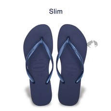 havaianas 哈瓦仕 Slim 窈窕系列 寶藍 女鞋 珠光鞋帶 夾腳拖 拖鞋