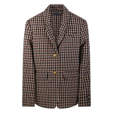 가니 깅엄 체크 버튼 블레이저