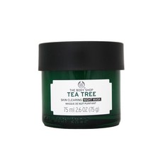 THE BODY SHOP眼霜 晚安凍膜 維他命C精華液 茶樹精油 海藻淨化調理水 維他命E卸妝水, 1個, 茶樹淨敷晚安凍膜(綠) #45651