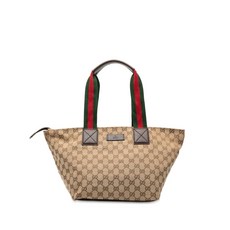 구찌 중고 2000-2015 GG 캔버스 웹 토트 백