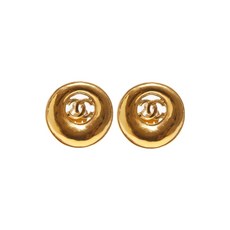 샤넬 중고 1980-1990 CC 마크 클립온 이어링