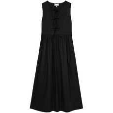 가니 보우 디테일 미디 드레스