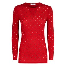 라반 라인스톤 장식 스웨터