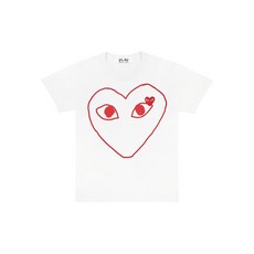 꼼데가르송플레이 코튼 티셔츠