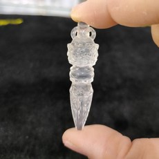 白水晶 金剛杵 墜飾, 詳見包裝, 詳見包裝