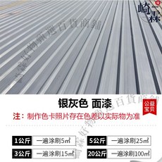 崎霖 環氧樹脂面漆 戶外鋼結構防腐漆 金屬防銹漆, 1個, 銀灰,3kg