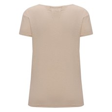 보스 자수 디테일 리넨 탑