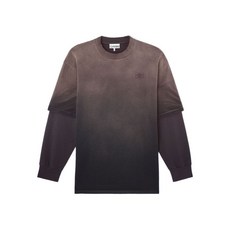 가니 로고 디테일 레이어드 스웨트셔츠