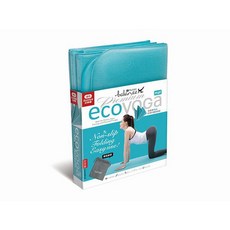 muva 環保PER折疊運動墊 瑜珈墊 4mm瑜珈墊 八摺瑜伽墊 收折體積小 附收納袋 台灣製, 湖水綠, 1個