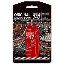 Aviationtag QANTAS 747-400 飛機復刻鑰匙圈, 1個