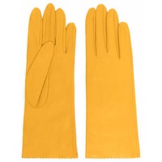 마노키 지그재그 에지 가죽 장갑