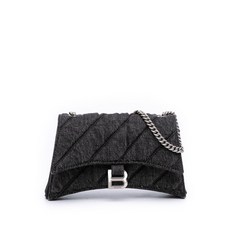 발렌시아가 중고 2024 XS 데님 크러쉬 체인 크로스 백