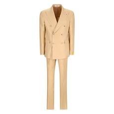 딸리아또레 핀스트라이프 패턴 더블 브레스티드 수트