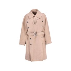 생 로랑 중고 더블 브레스티드 벨트 코트