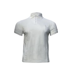 생 로랑 중고 로고 자수 코튼 폴로 셔츠