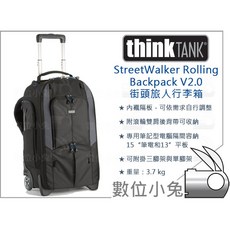 thinkTANK StreetWalker Rolling Backpack V2.0 街頭旅人行李箱 筆電隔間 重量 3.7 kg, 1個