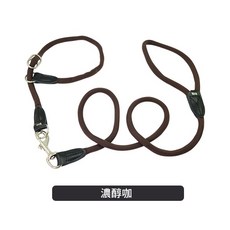 【VILA】訓練必備 兩件式 P字項圈 套著走牽繩 順練牽繩, 濃醇咖,基本款10mm, 1個