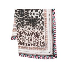 피에르루이마시아 애니멀 프린트 실크 스카프