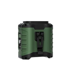 DFMEI 新款掛腰風扇戶外usb充電寶 兩用大風力迷你掛腰風扇, 軍綠色:4000毫安