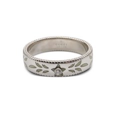 구찌 중고 아이콘 18K 화이트 골드 다이아몬드 링